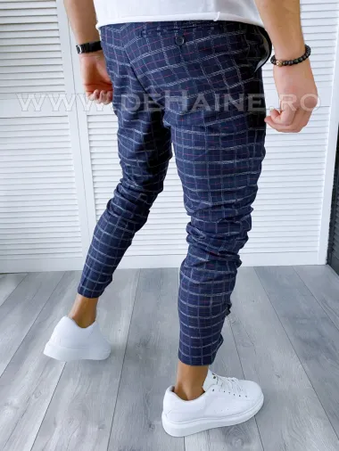 Pantaloni barbati casual regular fit in carouri B1747 S2